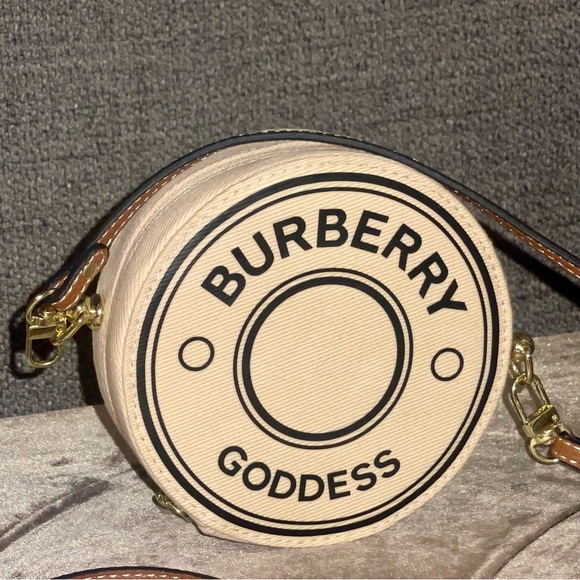 Burberry Goddess Beige and Brown Round Crossbody Bag - Picture 7 of 8